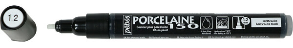 pébéo Peinture pour porcelaine 150 feutre anthracite pointe moyenne 1.2. 3167860200098