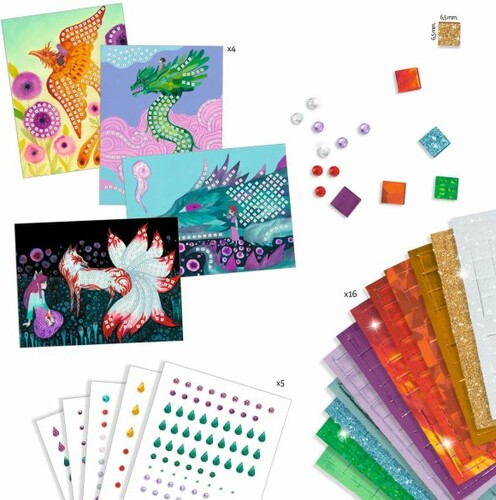 Djeco Kit mosaïques créatures légendaires (fr/en) 3070900094086