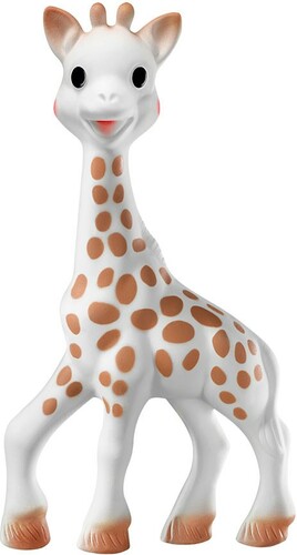 Sophie la girafe Coffret cadeau naissance mes premières heures Sophie la girafe, bonnet, chaussons, large couverture 100x75 cm, doudou, bavoir et corbeille de rangement 3056562201048