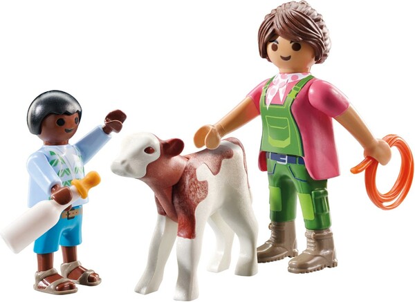 Playmobil Playmobil 71803 Duo Fermière avec enfant, biberon et veau 4008789718037