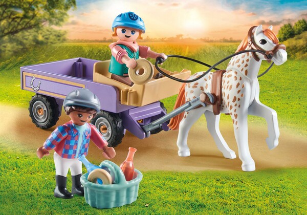 Playmobil Playmobil 71496 Enfants avec caleche et poney 4008789714961