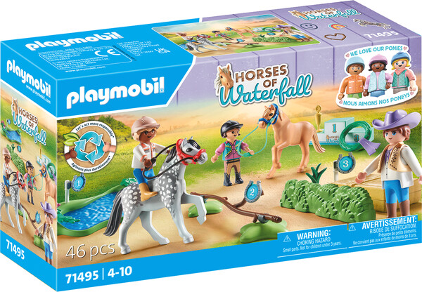 Playmobil Playmobil 71495 Cavaliers avec poneys et saut d'obstacles 4008789714954