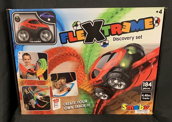 Flextreme - Ensemble découverte 184 pc, centre de ravitaillement, ensemble Multi-circuits, Voiture supplémentaire 