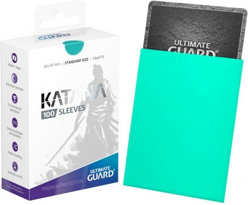 ultimate guard Protecteurs de cartes Standard Katana standard turquoise 66x91mm 100ct 4056133011655