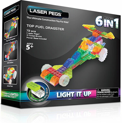 Laser Pegs - briques illuminées Laser Pegs bolides de course 6 en 1 (briques illuminées) 810690020659