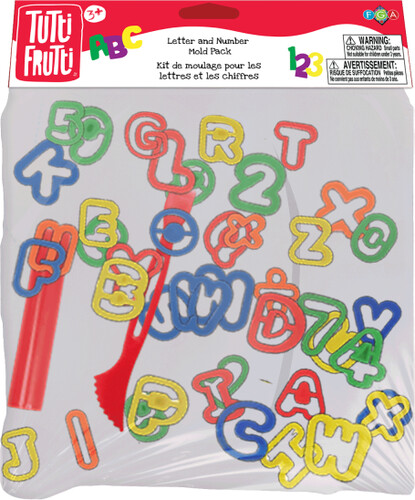 Tutti Frutti Pâte à modeler assortiments de moules lettres et chiffres 061404150449