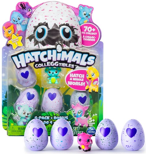 Hatchimals Hatchimals CollEGGtibles série 1 paquet de 4 (varié), oeuf à éclore et animal 778988603321