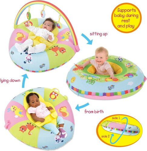 Galt Toys Playnest coussin gonflable matelassé d'activités et gym 3 en 1 (beigne/tube) 5011979578532