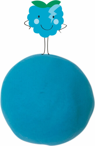 Tutti Frutti Pâte à modeler 100g fluo bleu framboise bleue (fr/en) 061404128646