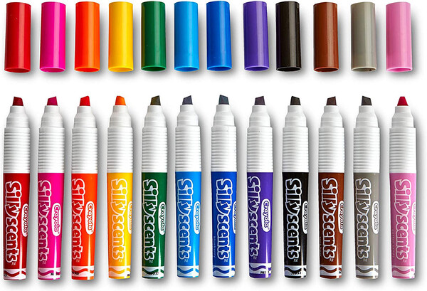 Crayola Marqueurs lavables 12 pointe oblique parfumés (Silly Scents) 063652826206