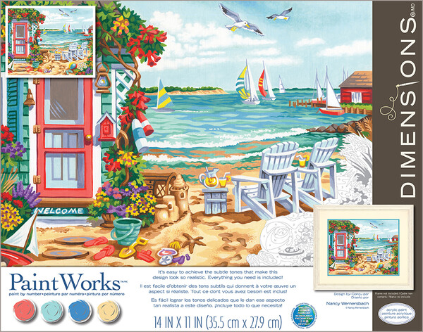 Dimensions PaintWorks Peinture à numéro L'été 14x11" 91676 088677916763