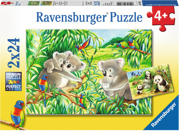 Ravensburger Casse-tête 24x2 Mignons koalas et pandas 4005556078202