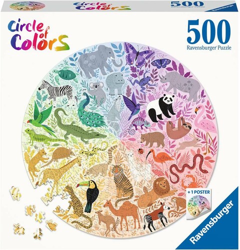 Ravensburger Casse-tête 500 cercle de couleurs - Circle of colors - Animaux 4005556171729