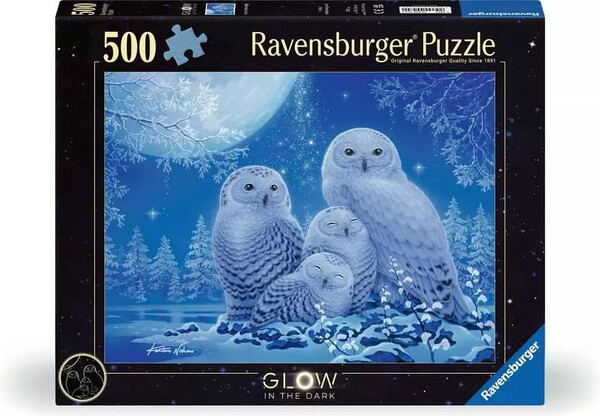 Ravensburger casse-tête Casse-tête 500 Glow in the dark - Chouettes lune 4005555004790