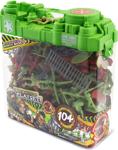 Lanard Toys Soldats verts et accessoires, 104pcs (Army men) 048242335030