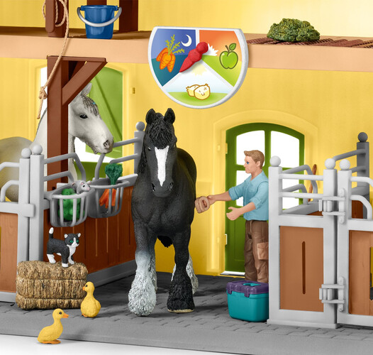 Schleich Schleich 42485 Écurie avec chevaux et accessoires 4055744029912