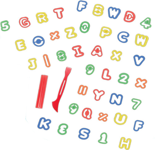 Tutti Frutti Pâte à modeler assortiments de moules lettres et chiffres 061404150449