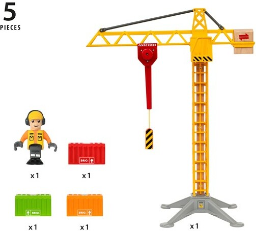 Brio Train Brio Train en bois Grande grue lumineuse 33835 7312350338355