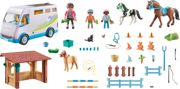 Playmobil Playmobil 71493 Van pour cheval et poneys avec enclos 4008789714930