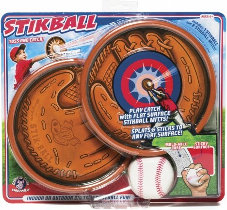 Hog Wild Balle collante avec 2 surfaces en forme de gant (Stikball with 2 Mitts) 