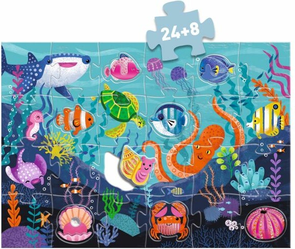 Djeco Casse-tête Puzzle géant tactilo mer (fr/en) 3070900071667