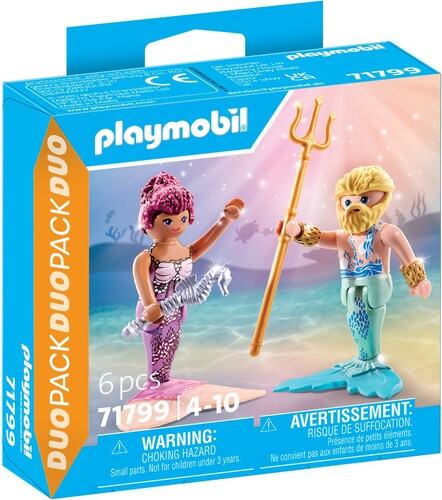 Playmobil Playmobil 71799 Duo Couple de sirene et triton avec sceptre et trident 4008789717993