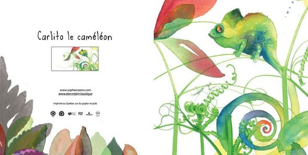 Maxou & Bizou Carte fête - Carlito le caméléon 754083370146