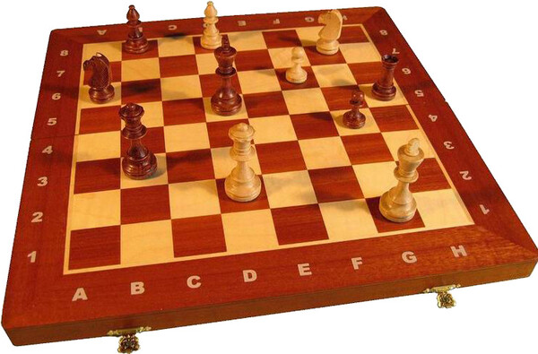 Węgiel (Wegiel) Jeu d'échecs en bois pliant, tournoi d'échecs #4 16x16" 5904263393051