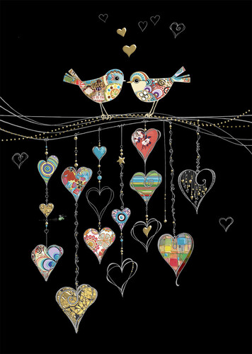 Bug Art Carte fête Jewels oiseau en amour sans texte 5033678111407