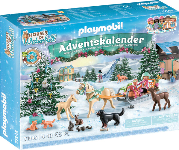 Playmobil Playmobil 71345 Calendrier de l'Avent Horses or Waterfall: Promenade en traineau Noel 4008789713452