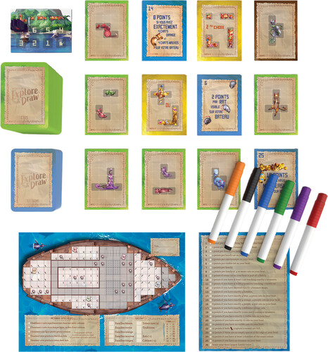 Lucky Duck Games L'Île des chats Explore & Draw (fr) 787790598190