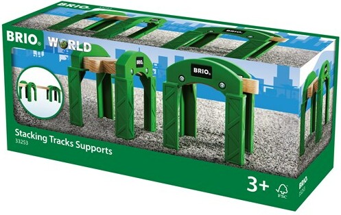Brio Train Brio Train en bois Supports de pont empilables 33253 7312350332537