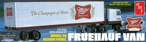 AMT Modèle à coller FRUEHAUF 40' SEMI TRAILER (Miller Beer) 1/25 849398046609