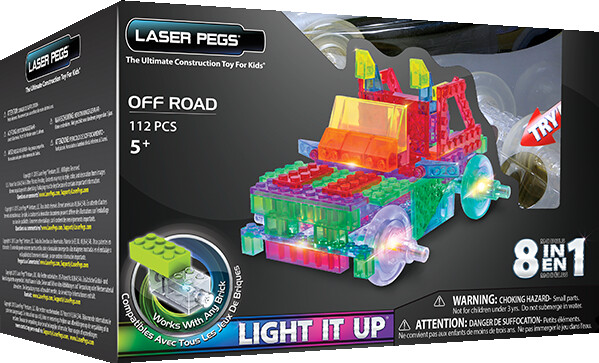 Laser Pegs - briques illuminées Laser Pegs camion hors route 8 en 1 (briques illuminées) 810690021533