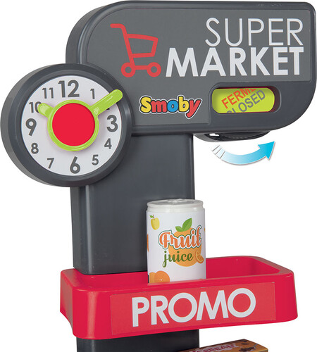 Smoby Supermarché électronique avec chariot/panier d'épicerie et aliments 3032163502135