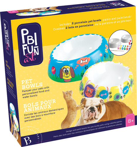 PBI Fun Art Décorer bols pour animaux, ensemble de 2 (fr/en) 727565053707