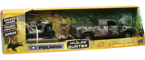 New-Ray Toys New Ray - Camionnette Camo avec Polaris RZR Camo et figurines 093577764567