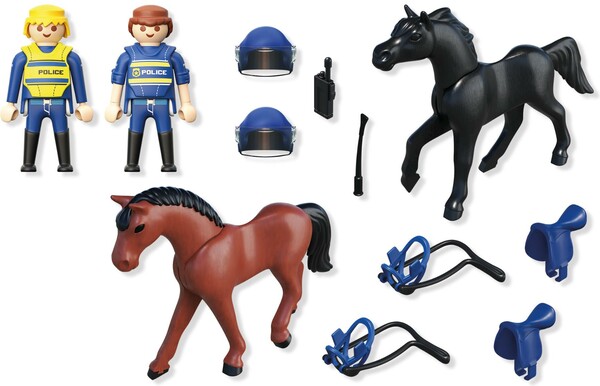 Playmobil Playmobil 71877 Deux policiers cavaliers avec leurs chevaux 4008789718778
