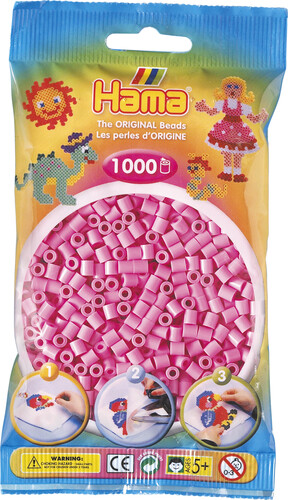 Hama Hama Midi 1000 perles rose pastel 207-48 028178207489