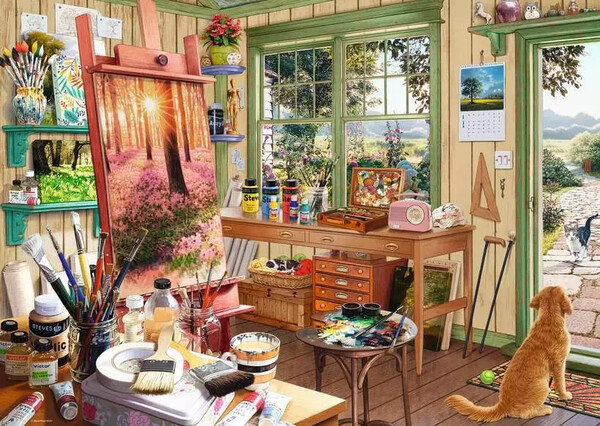 Ravensburger casse-tête Casse-tête 1000 L'atelier de l'artiste 4005555011002