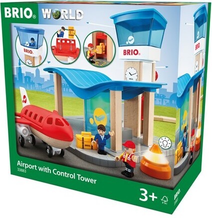 BRIO Train en bois BRIO Terminal aéroport et tour de contrôle BRIO 33883 7312350338836