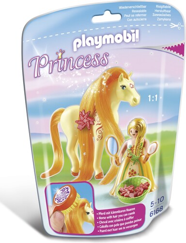 Playmobil Playmobil 6168 Princesse Mimosa avec cheval à coiffer en sac (mars 2016) 4008789061683