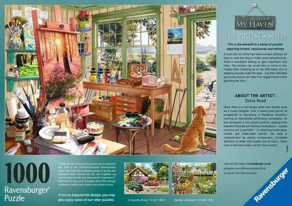 Ravensburger casse-tête Casse-tête 1000 L'atelier de l'artiste 4005555011002