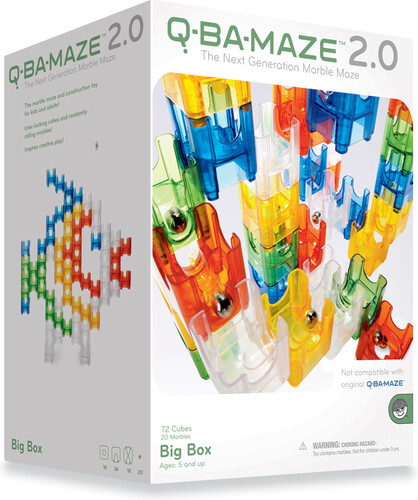 MindWare Q-Ba-Maze 2.0 parcours de bille grosse boite, 72 cubes et 20 billes (fr/en) 889070070089