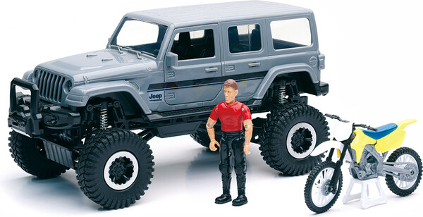 New-Ray Toys Jeep Sahara & figurine 1:18 093577374469