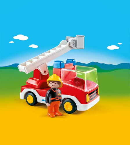 Playmobil Playmobil 6967 1.2.3 Camion de pompiers avec échelle pivotante 4008789069672