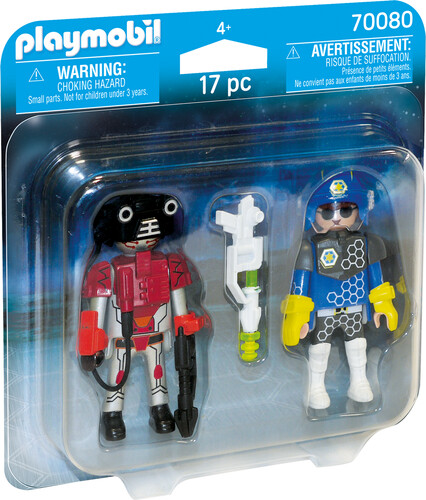 Playmobil Playmobil 70080 Duo Policier de l'espace et robot 4008789700803