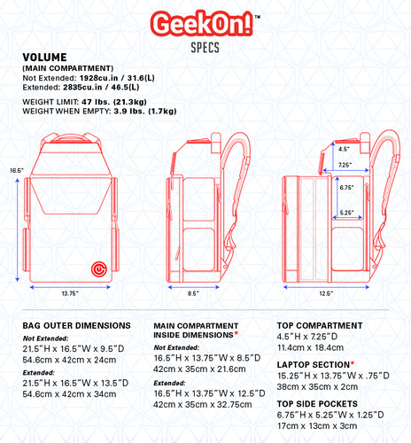 GeekOn! Ultimate boardgame backpack - gray 680499995294