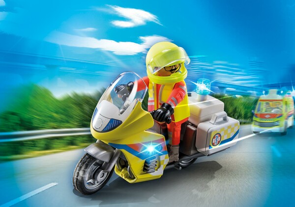 Playmobil Playmobil 71205 Urgentiste avec moto et effet lumineux 4008789712059