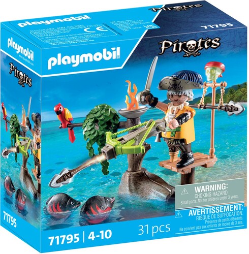Playmobil Playmobil 71795 Pirate avec arbalete, fleche et poissons 4008789717955